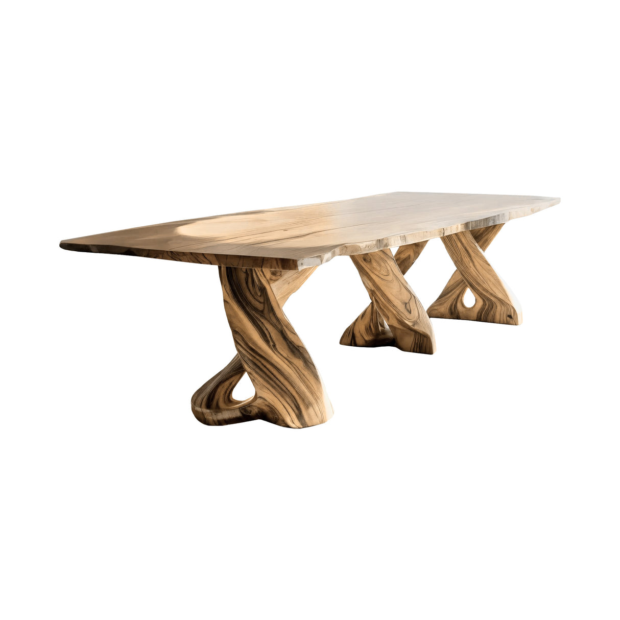 Mediterraneo Twistbase Solid Wood Dining Table Natural Oak - Timberustic Dining Table