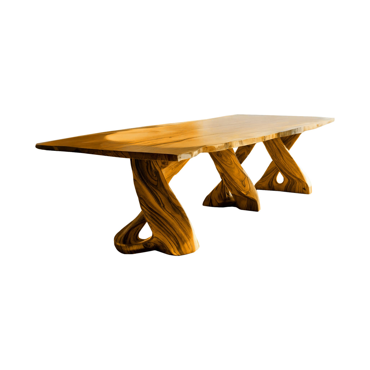 Mediterraneo Twistbase Solid Wood Dining Table Teak - Timberustic Dining Table