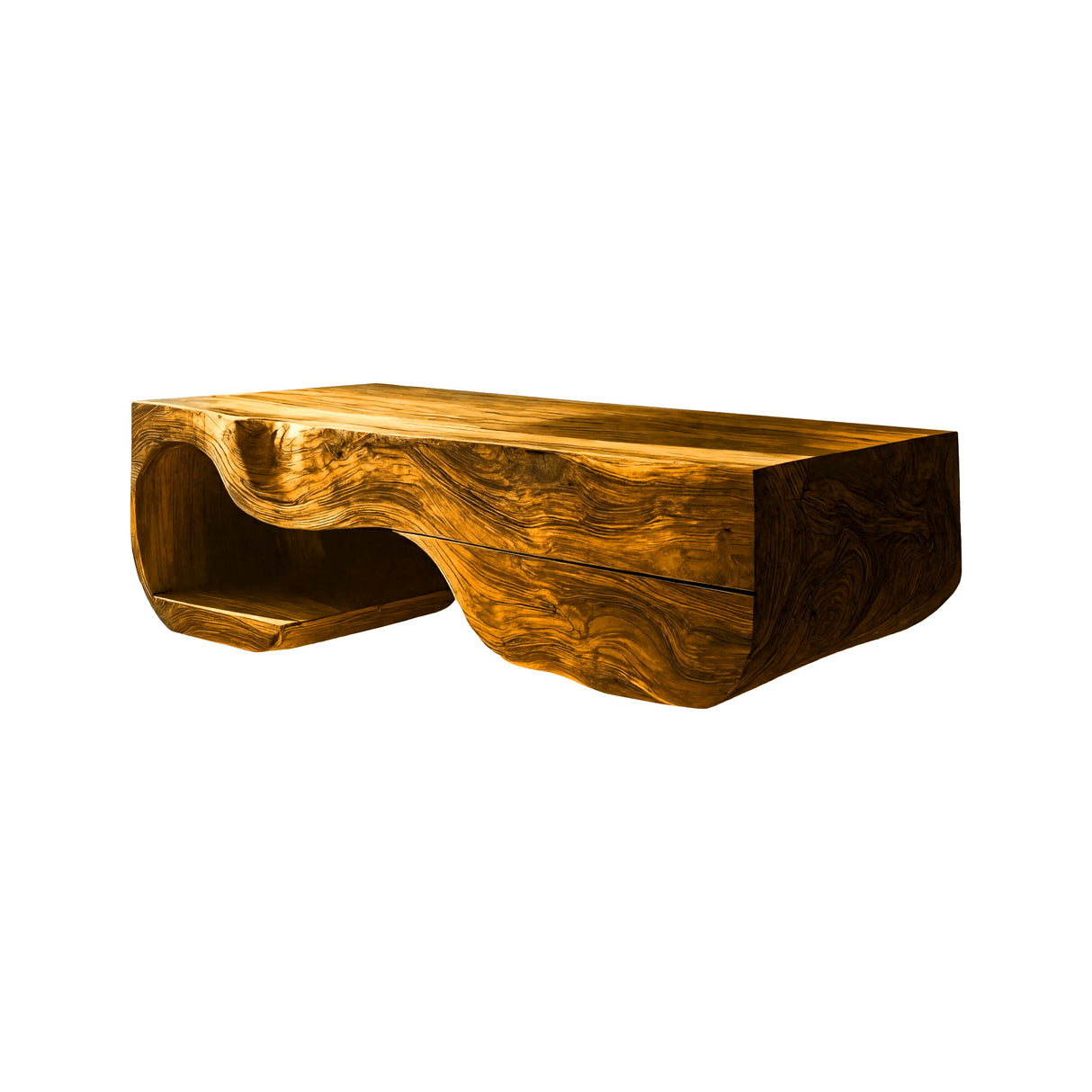 Merona Sculpted Solid Wood Floating Bathroom Vanity with Drawers Teak - Timberustic Floating Bathroom Vanity With Drawers