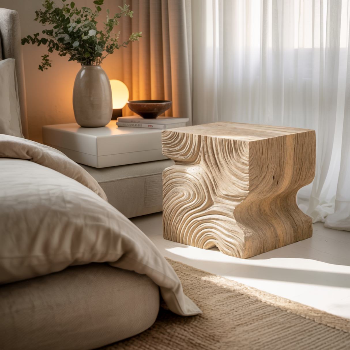 Minimalist Design Solid Wood Bedside Table - Timberustic Bedside Table