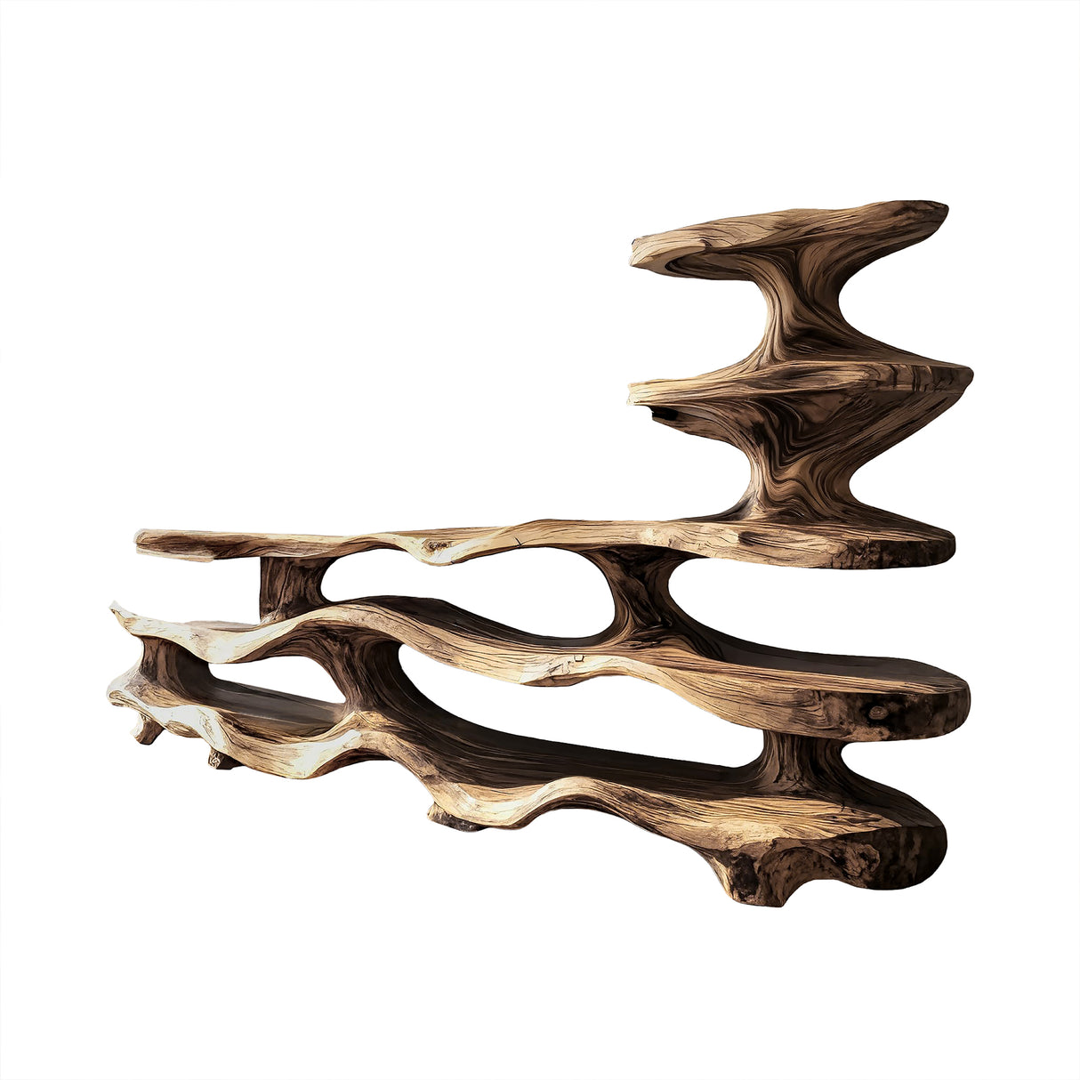 Modern Rustic Elegance Solid Wood TV Cabinet Natural Oak - Timberustic TV Cabinet