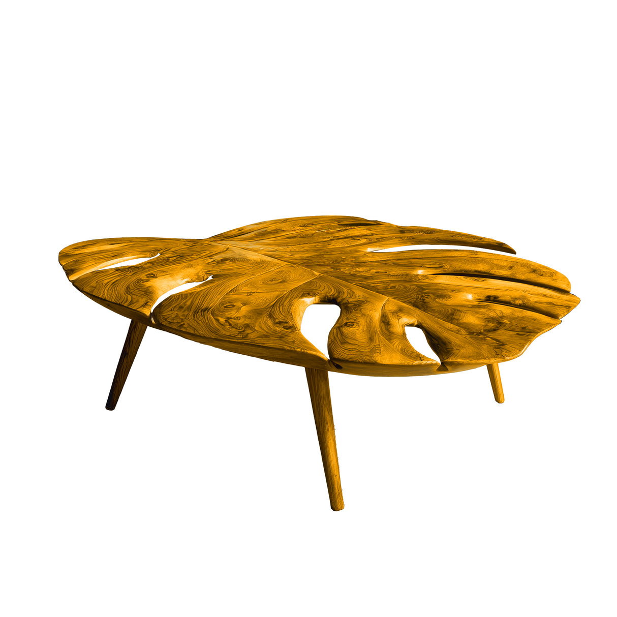 Monvera Live Edge Solid Wood Coffee Table Teak - Timberustic Coffee Table