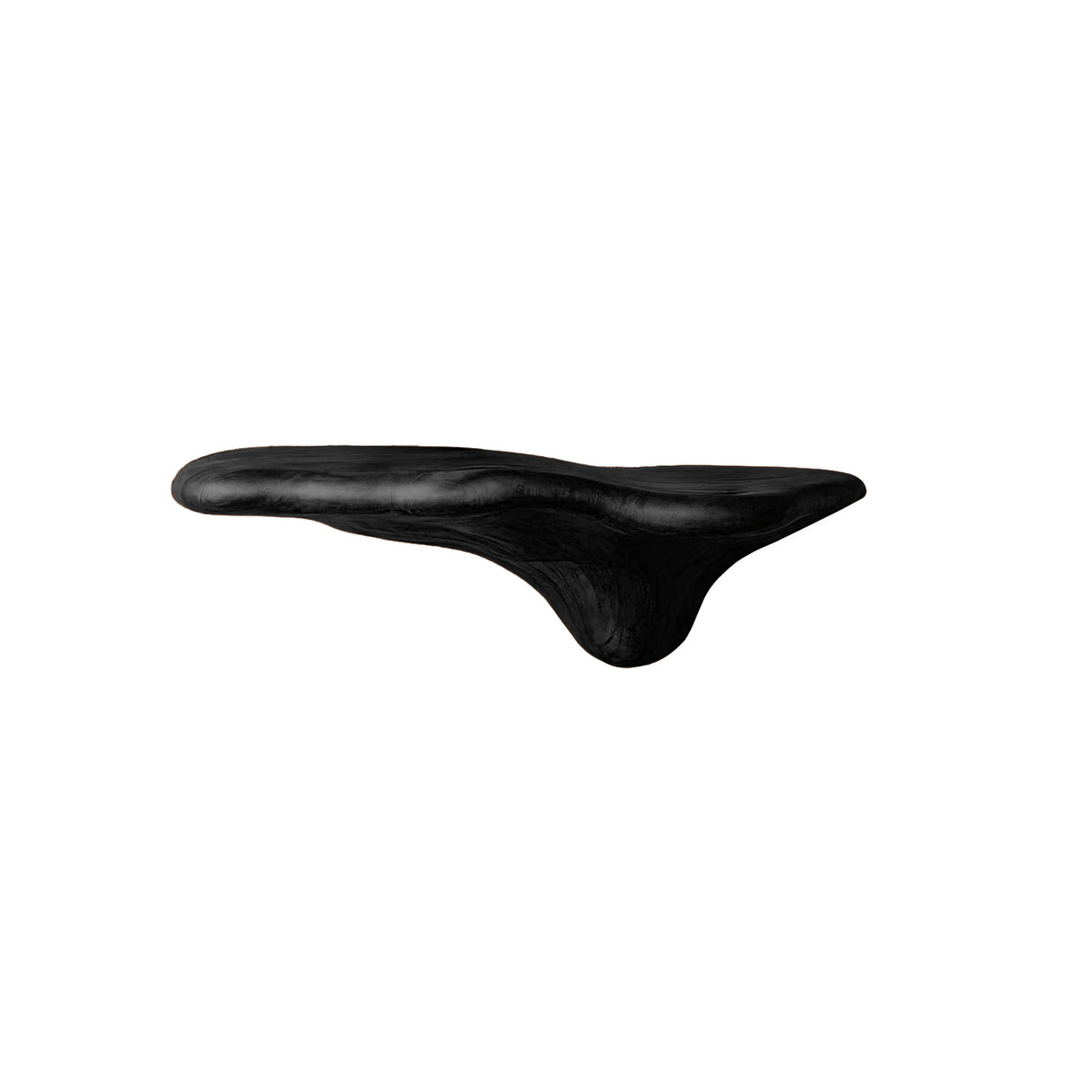 Morena Sculpted Solid Wood Mushroom Floating Shelf Black - Timberustic Floating Shelf