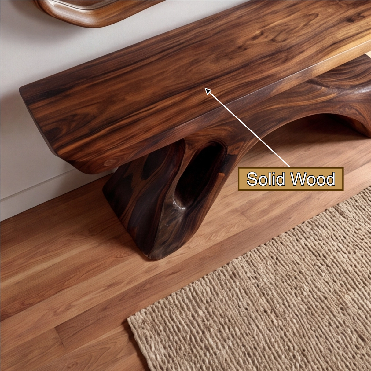 Morvethis Sculpted Solid Wood Console Table - Timberustic Console Table