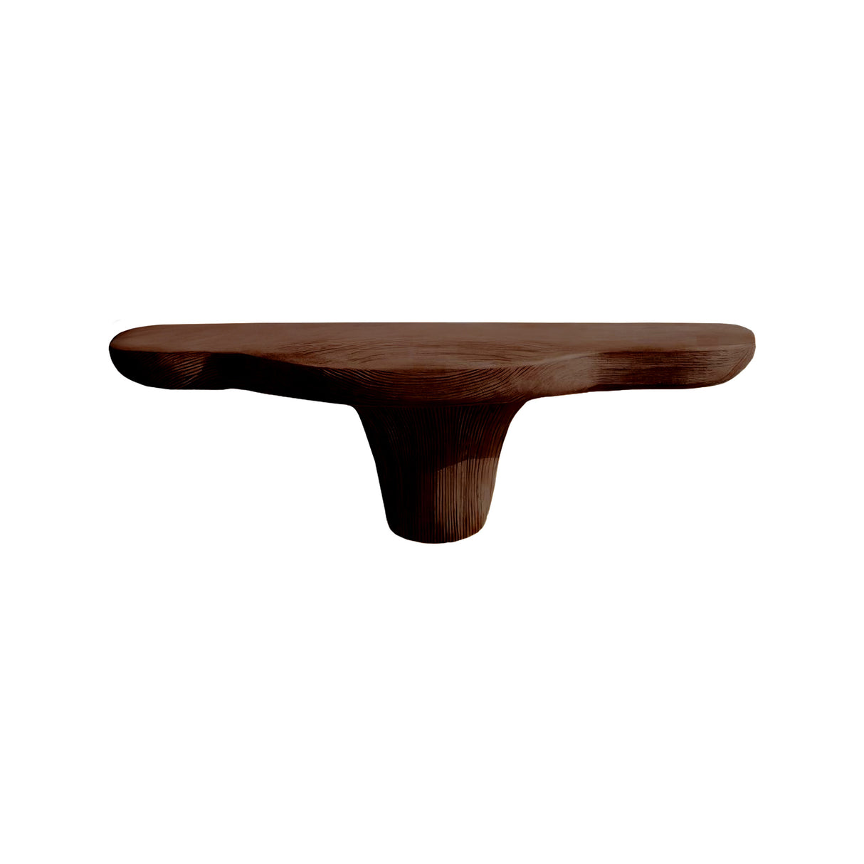 Mycelia Organic Wood Live Edge Mushroom Floating Shelf Dark Walnut - Timberustic Floating Shelf