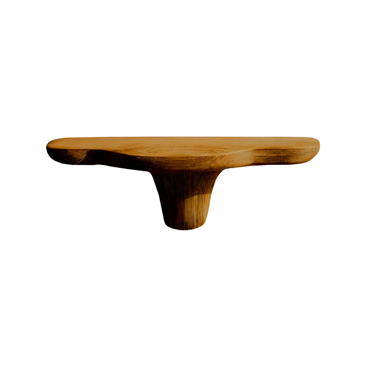 Mycelia Organic Wood Live Edge Mushroom Floating Shelf Teak - Timberustic Floating Shelf