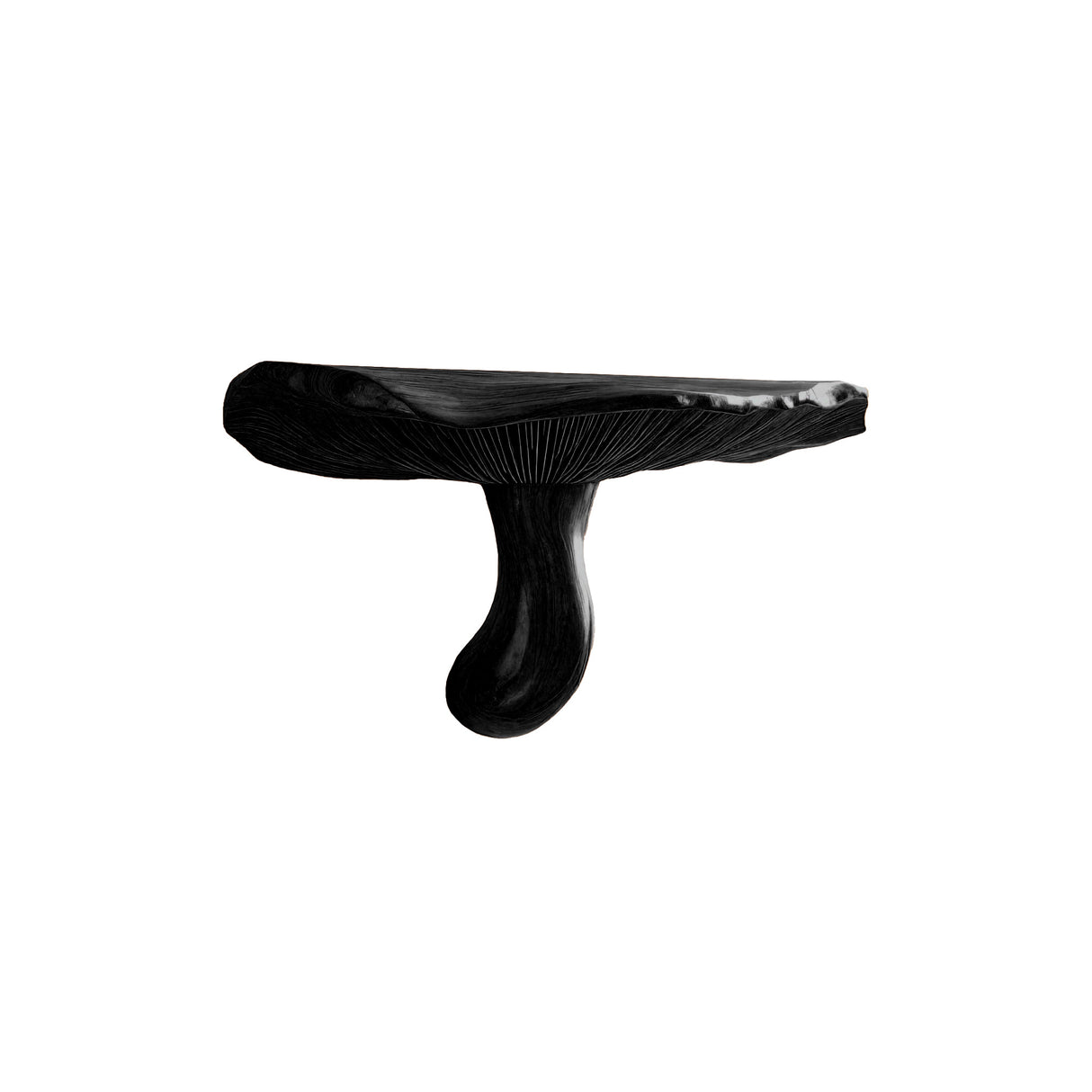Mycora Deep-Cap Handcrafted Solid Wood Mushroom Floating Shelf Black - Timberustic Floating Shelf