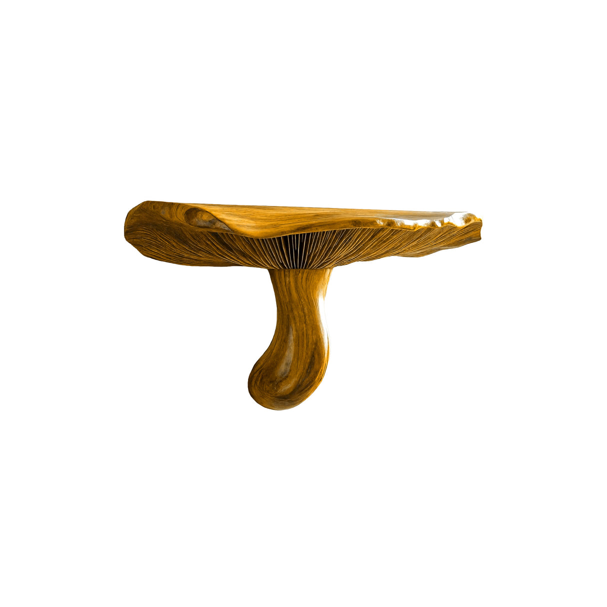 Mycora Deep-Cap Handcrafted Solid Wood Mushroom Floating Shelf Teak - Timberustic Floating Shelf