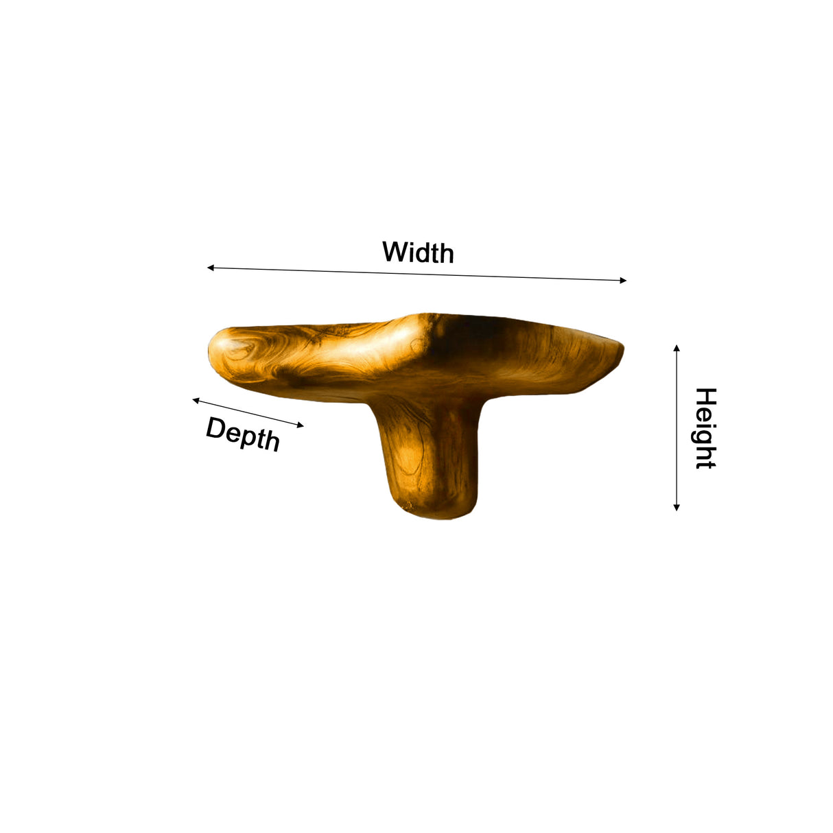 Mycora Hand-Shaped Hardwood Mushroom Floating Shelf - Timberustic Floating Shelf
