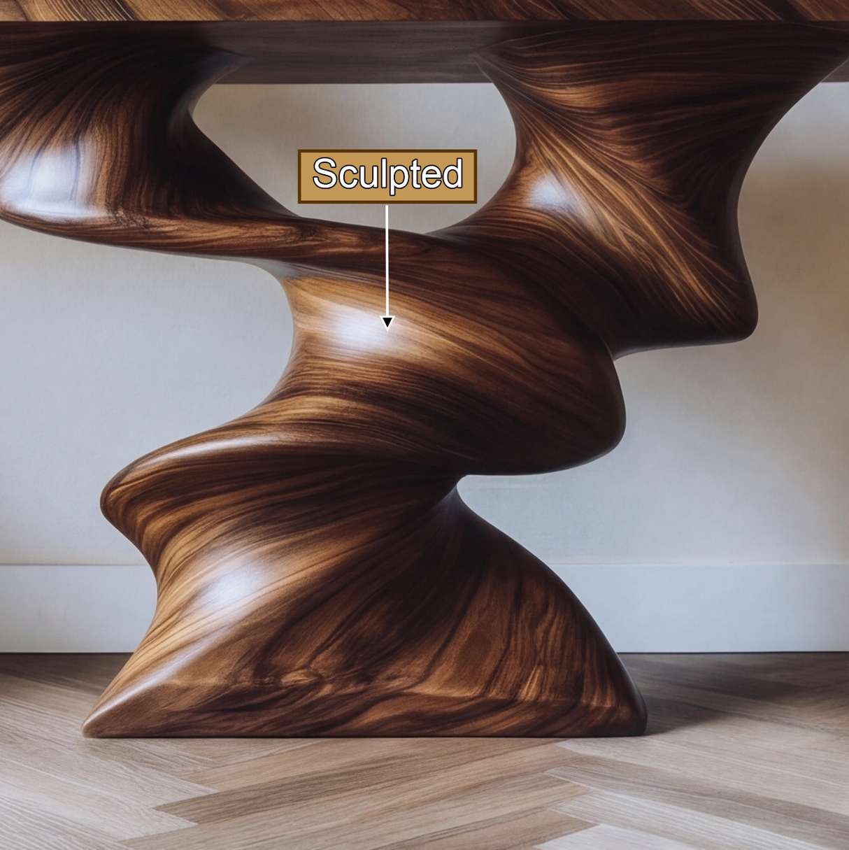 Mydrath Sculpted Solid Wood Console Table - Timberustic Console Table