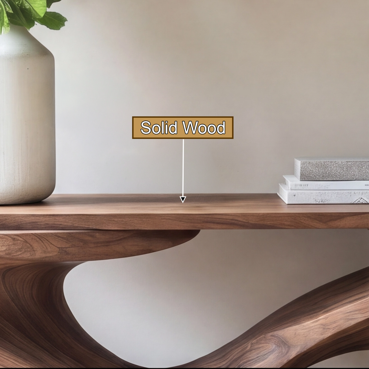 Mydrathen Sculpted Solid Wood Console Table - Timberustic Console Table