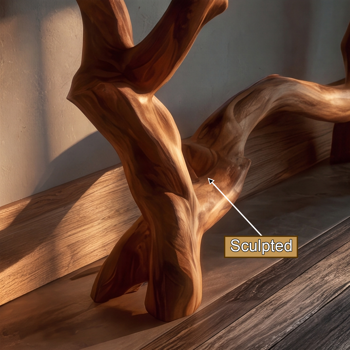 Myraveth Sculpted Solid Wood Console Table SPA295874