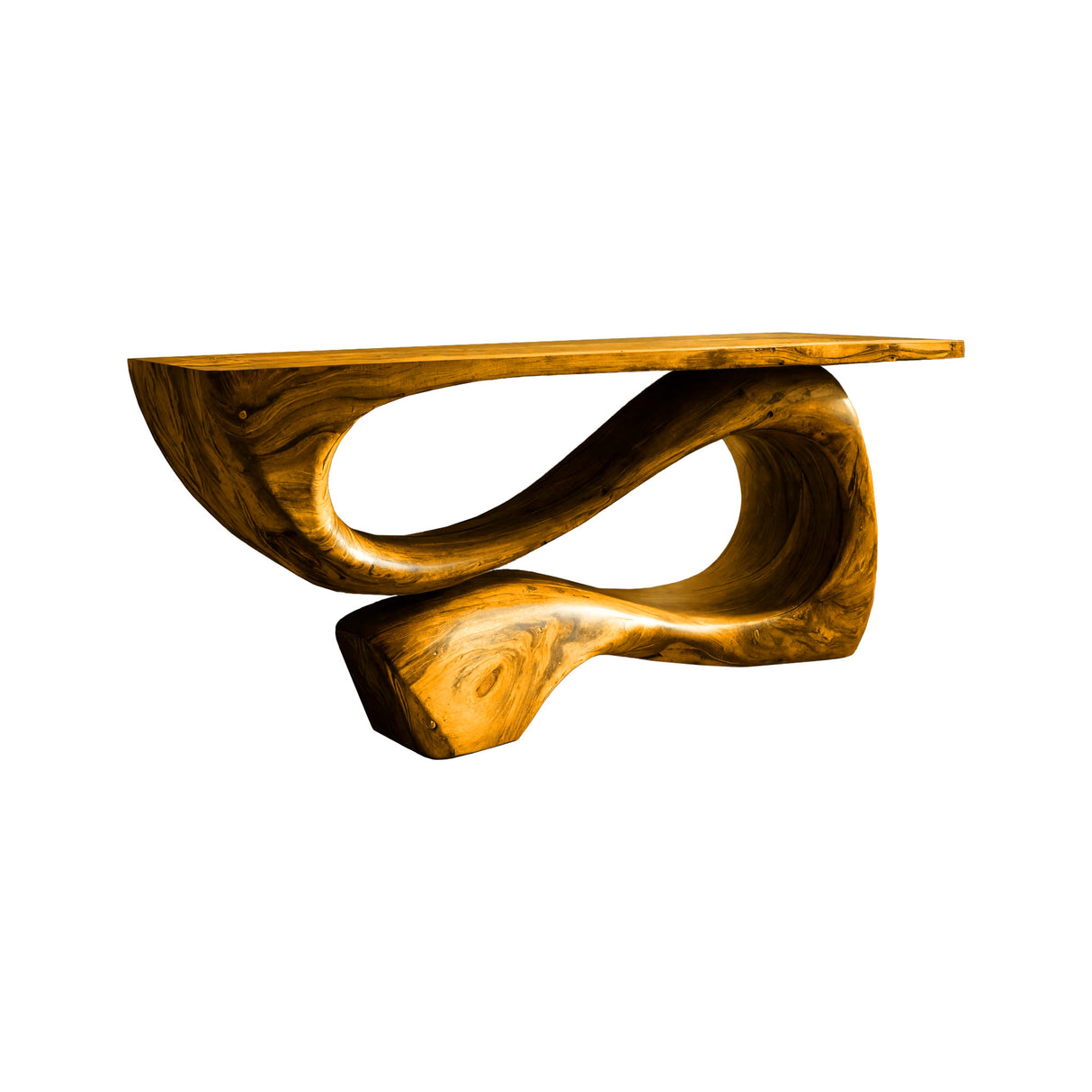 Nalore Sculpted Solid Wood Console Table Teak - Timberustic Console Table