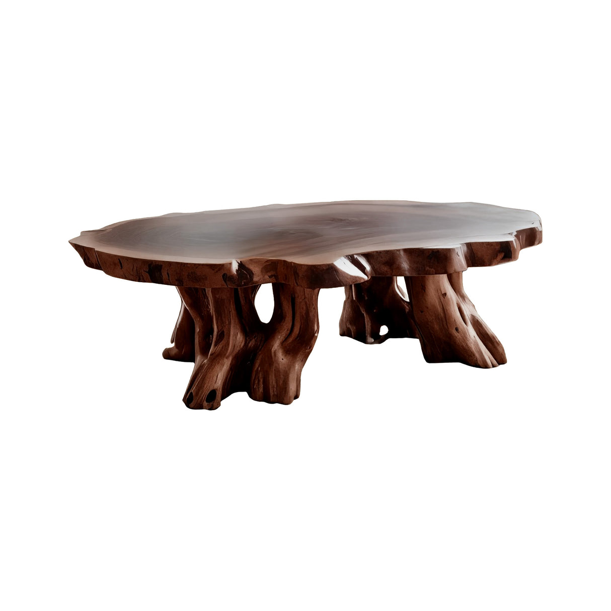 Narra Root-Form Handcrafted Coffee Table Dark Walnut - Timberustic Coffee Table