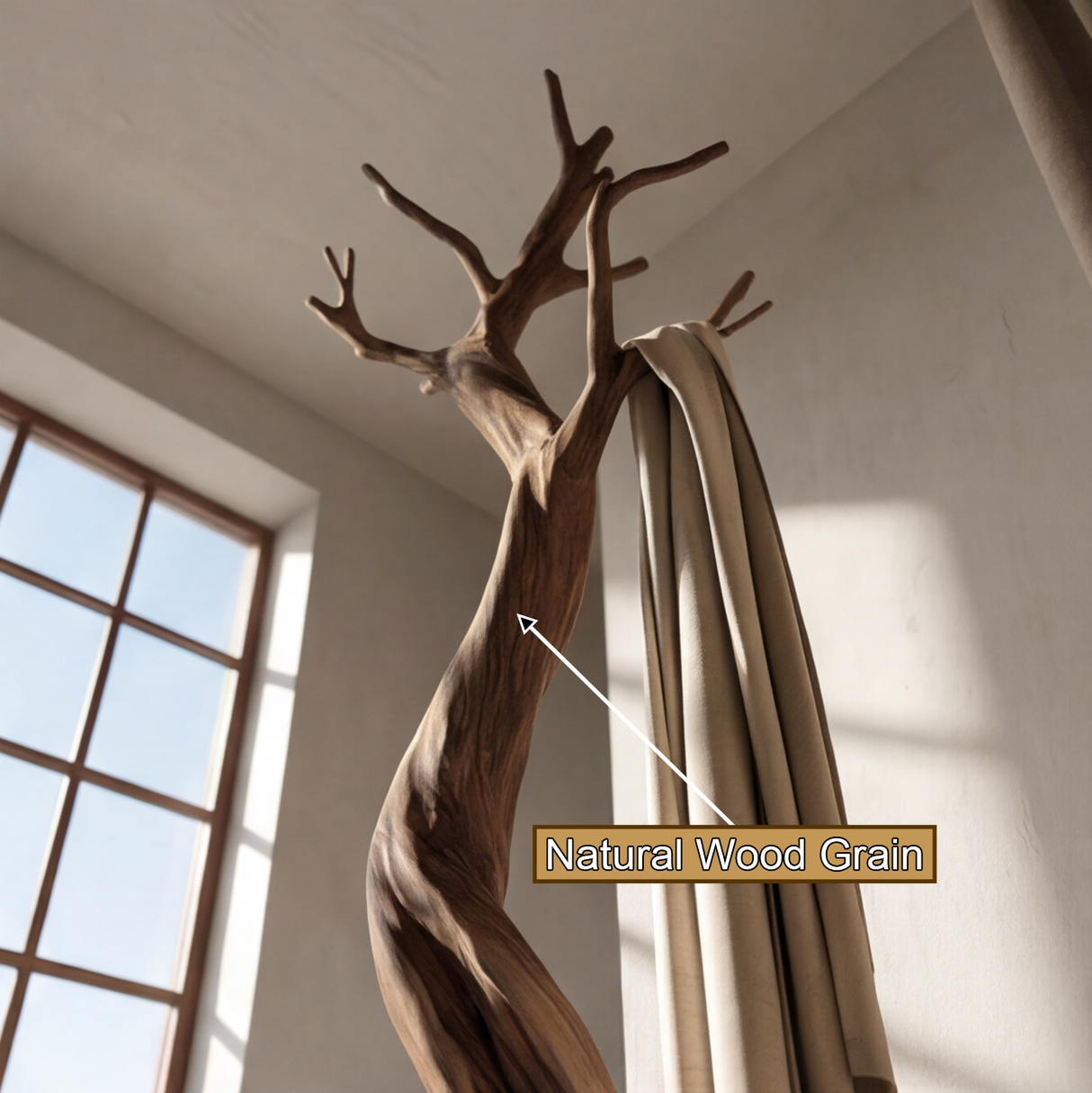 Sylvarion Sculpted Solid Wood Tree Coat Rack - Timberustic Tree Coat Rack
