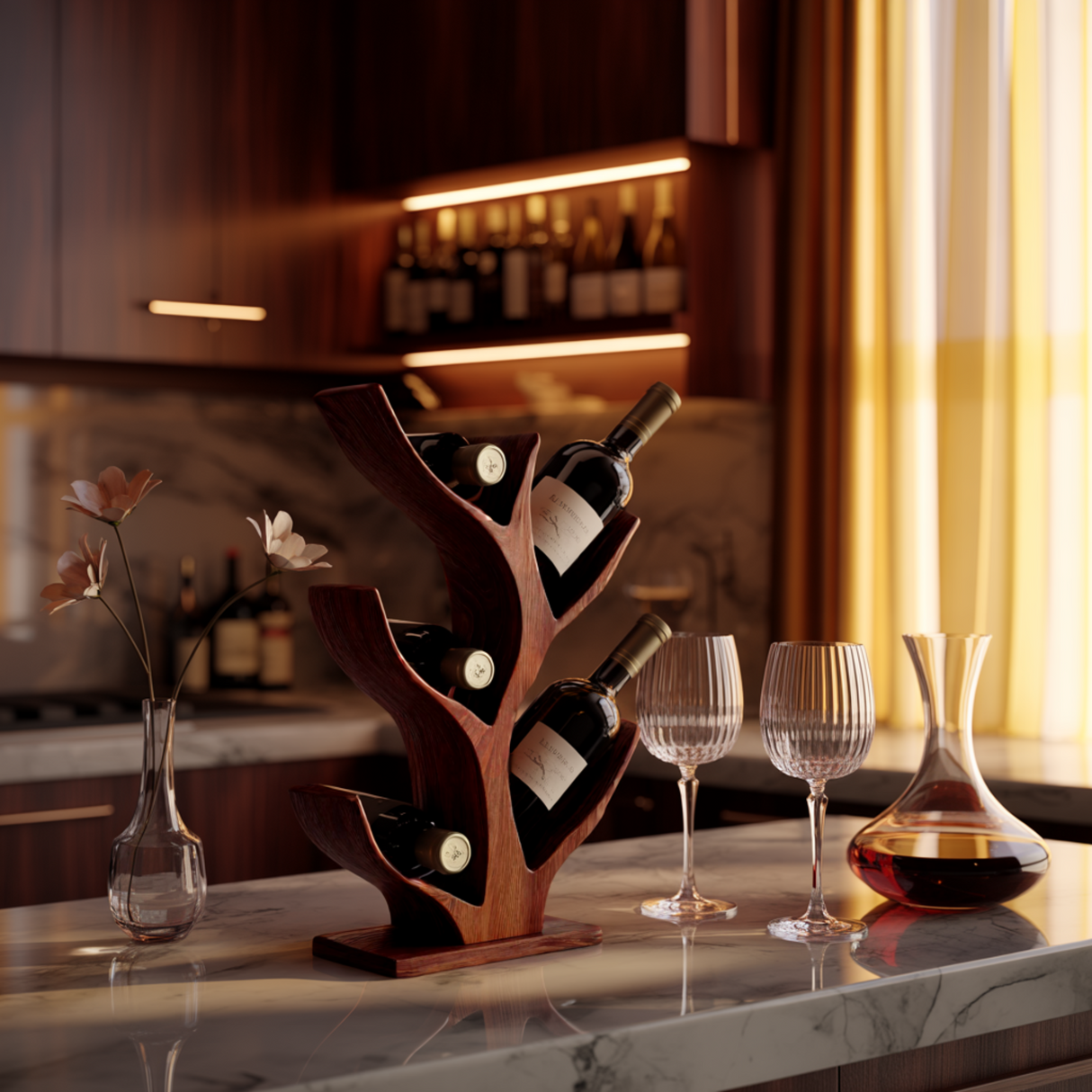 Nature Inspired Solid Wood Wine Rack - Timberustic Wine Rack