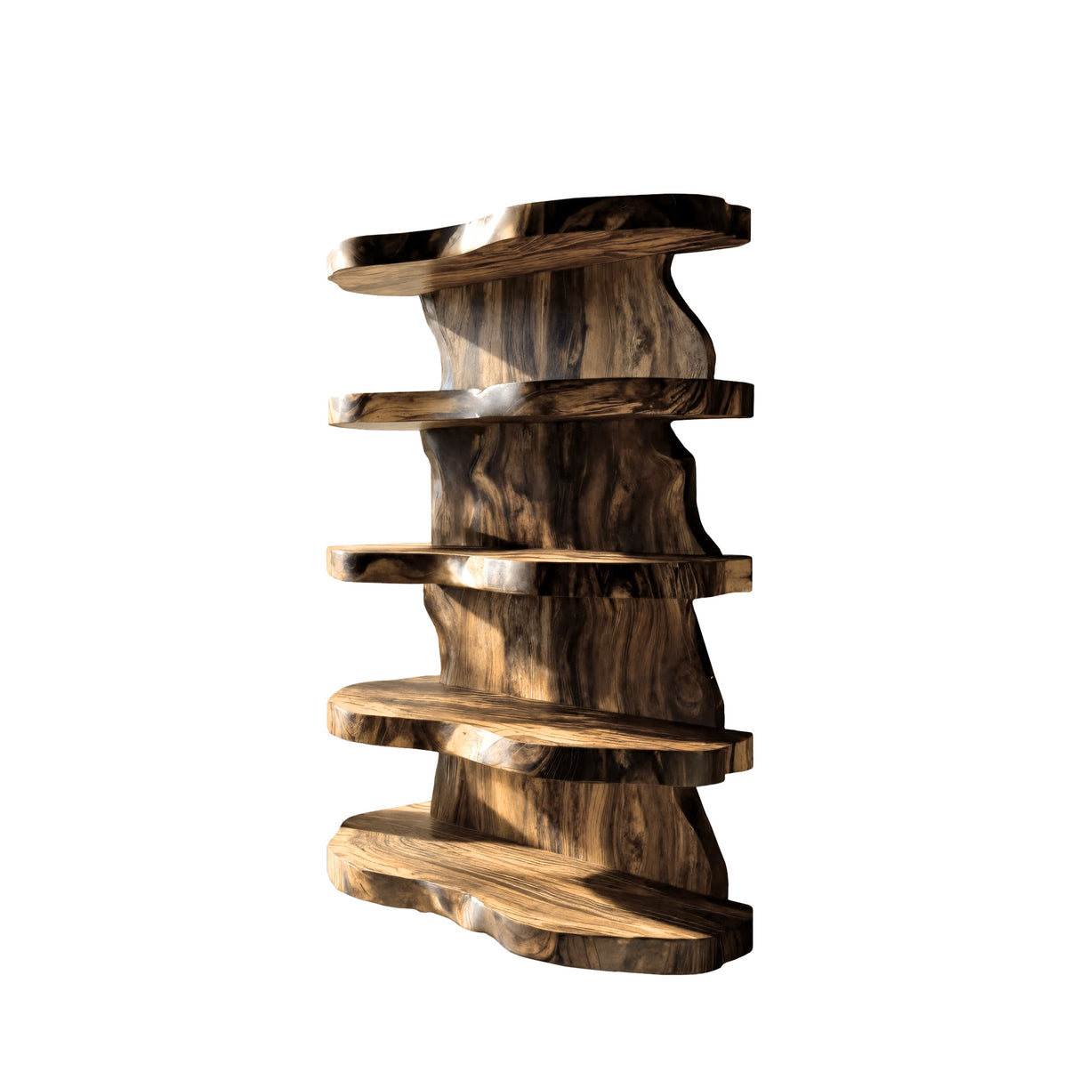 Nerava Live Edge Solid Wood Bathroom Display Shelf Natural Oak - Timberustic Bathroom Display Shelf