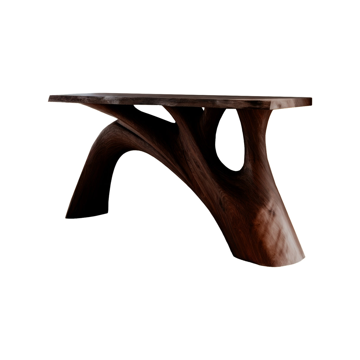 Nerith Treeform Sculpted Solid Wood Freestanding Bathroom Vanity Dark Walnut - Timberustic Freestanding Bathroom Vanity