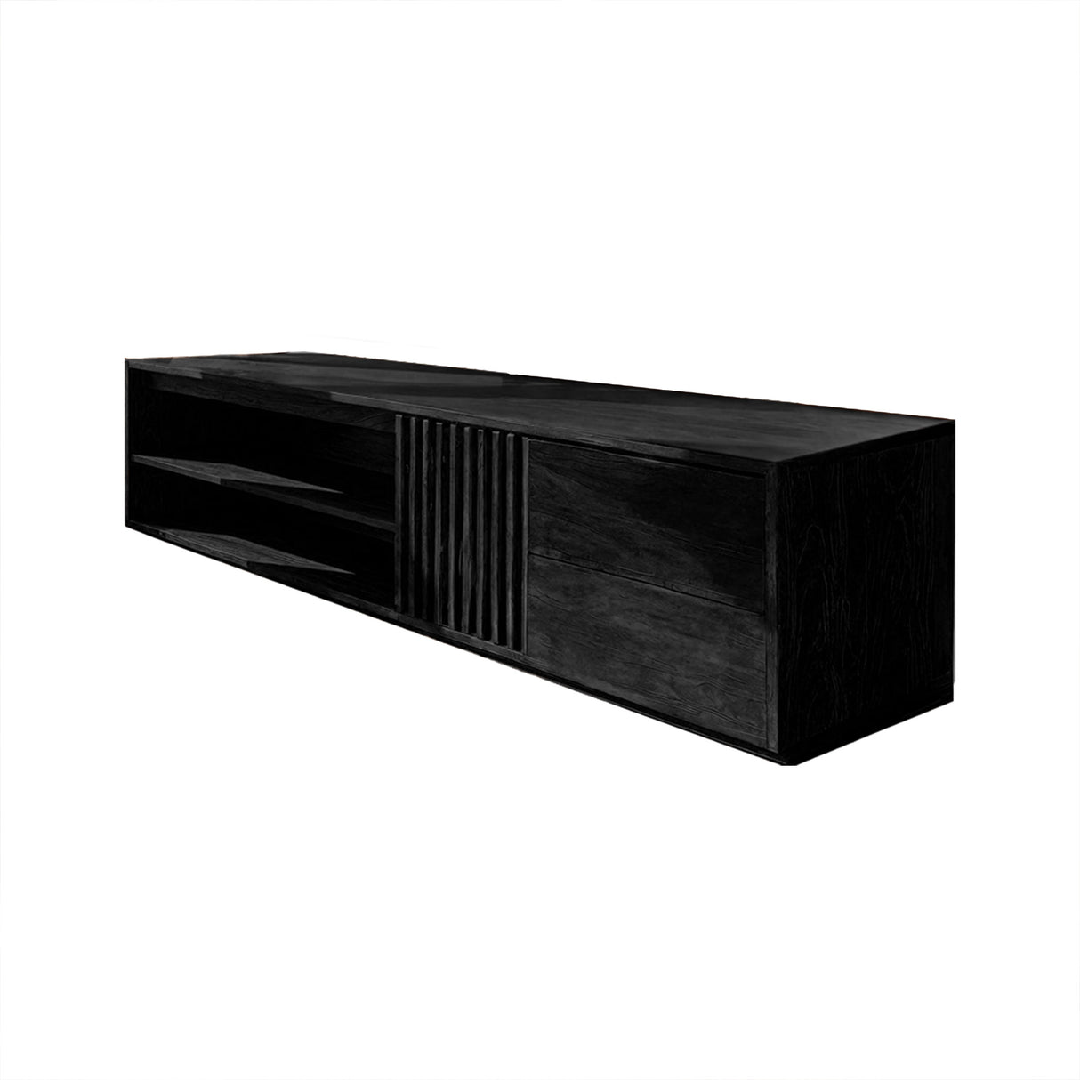 Nerwyn Solid Wood Entryway Bench with Storage Black - Timberustic Entryway Bench with Storage