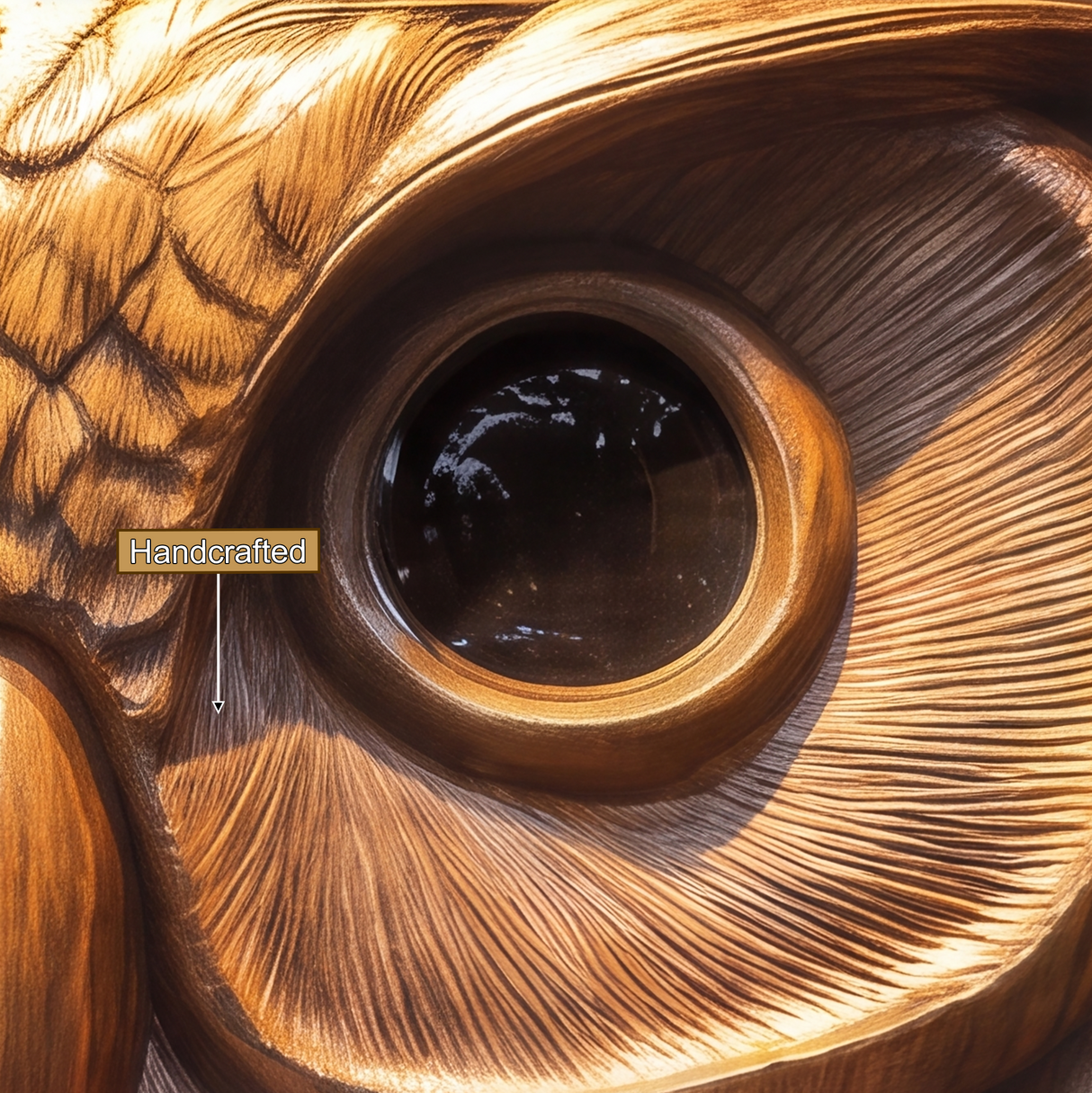 Nocteon Handcrafted Solid Wood Owl Double Doors