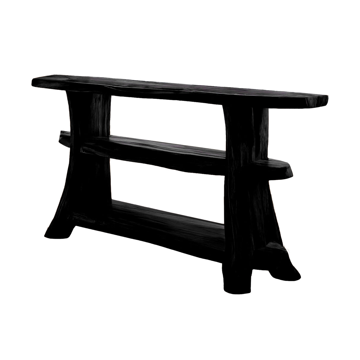 Nordgrain Live Edge Console Table Black - Timberustic Console Table