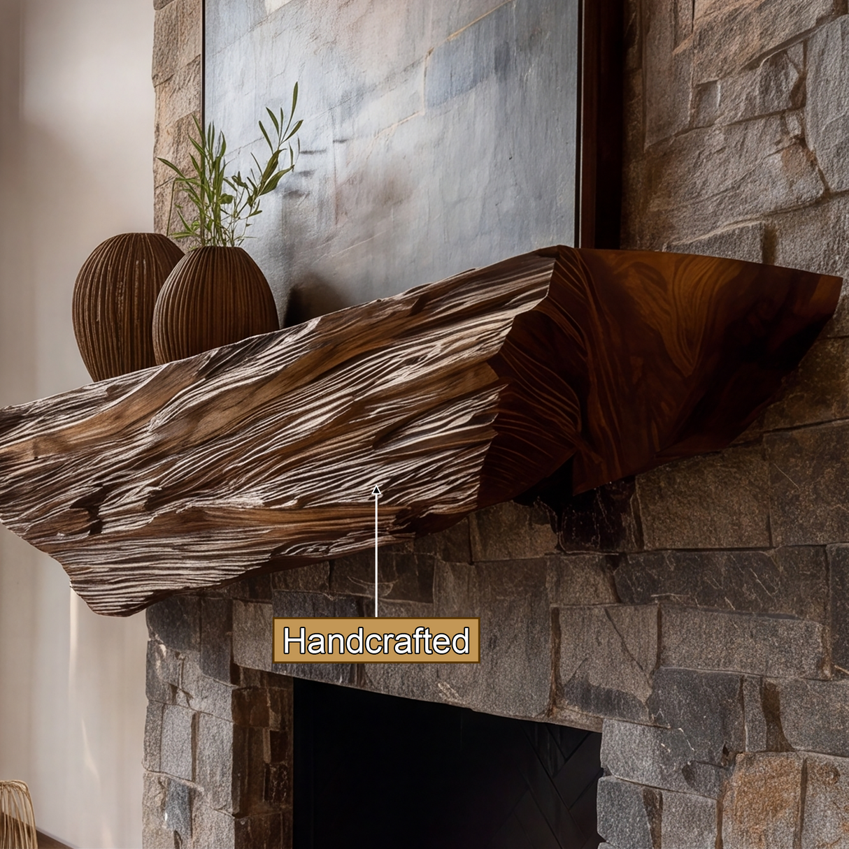 Norvarek Handcrafted Fireplace Mantel Shelf SPA242956