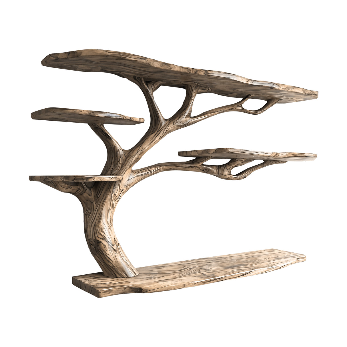 Norvaryn Live Edge Solid Wood Floating Kitchen Shelf Natural Oak - Timberustic Floating Kitchen Shelf