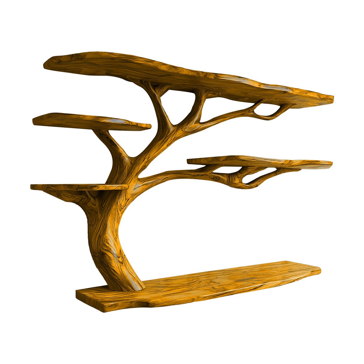 Norvaryn Live Edge Solid Wood Floating Kitchen Shelf Teak - Timberustic Floating Kitchen Shelf