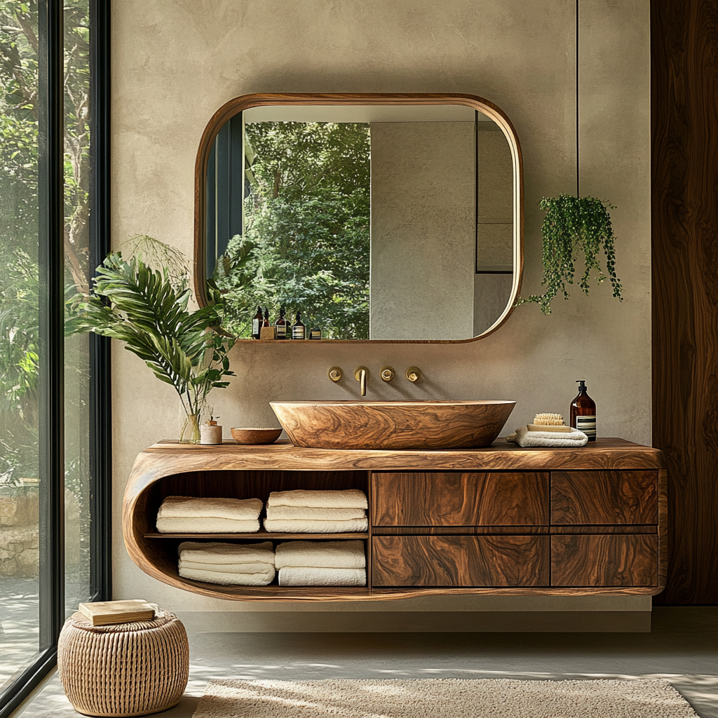 Norvella Solid Wood Floating Bathroom Vanity with Drawers - Timberustic Floating Bathroom Vanity With Drawers