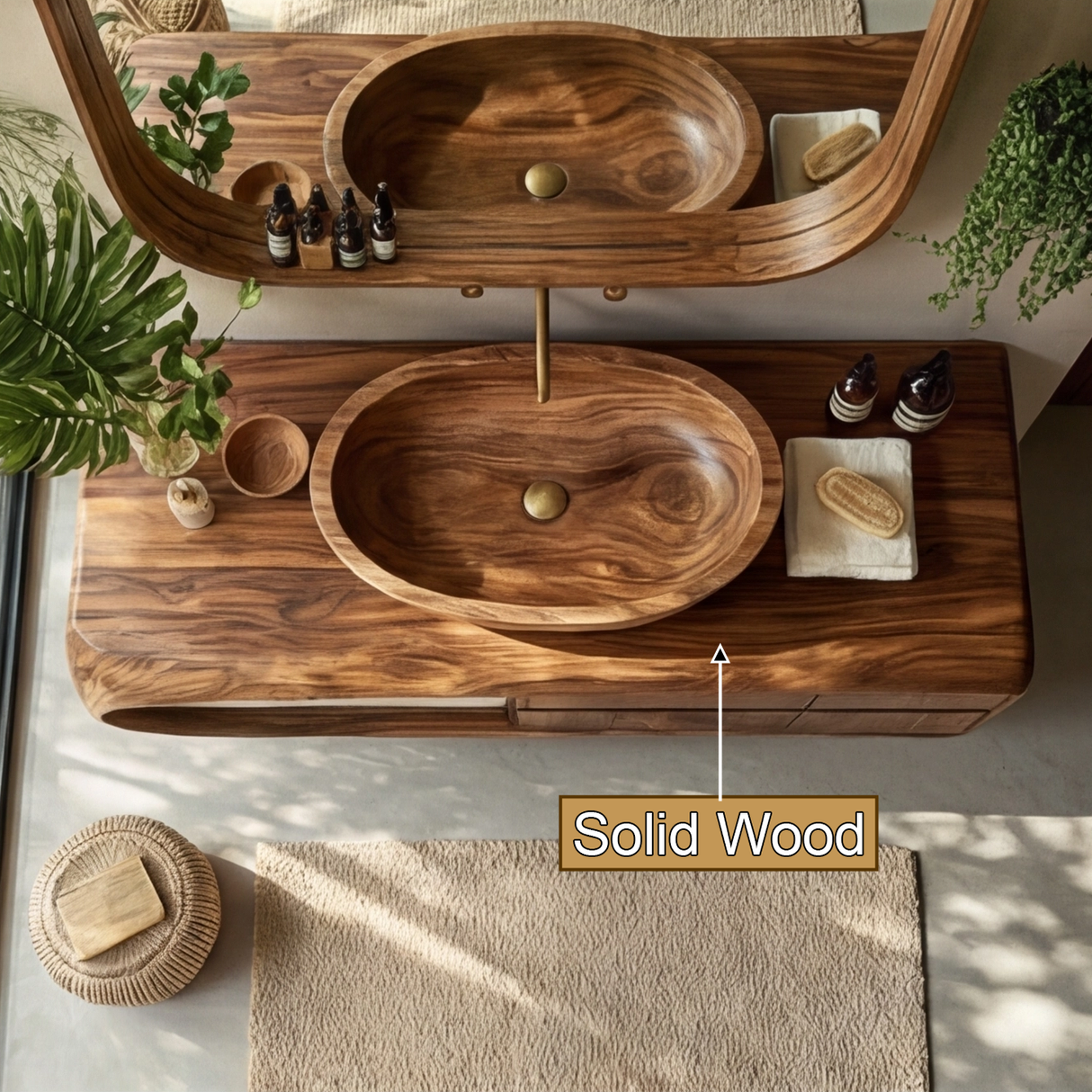 Norvella Solid Wood Floating Bathroom Vanity with Drawers - Timberustic Floating Bathroom Vanity With Drawers