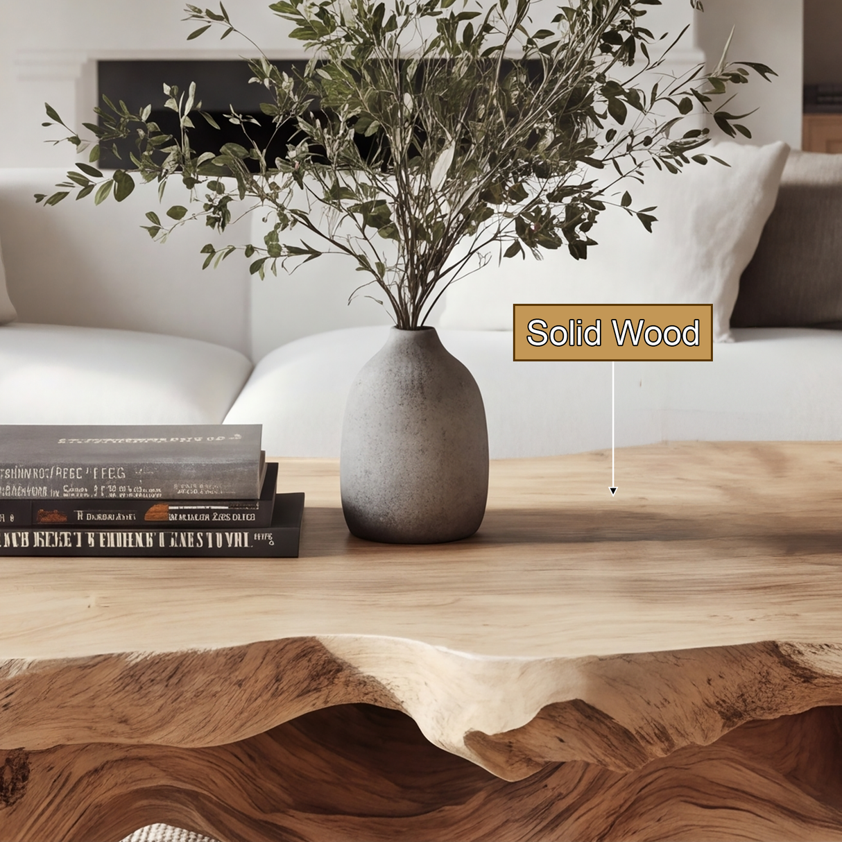 Norvelle Live Edge Solid Wood Coffee Table SPA364768 - Timberustic Coffee Table