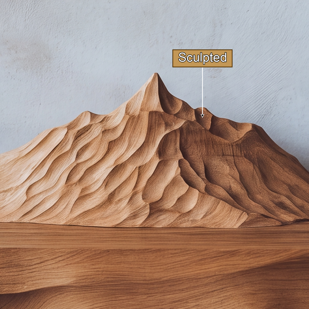 Norveth Sculpted Mountain Floating Shelf - Timberustic Floating Shelf