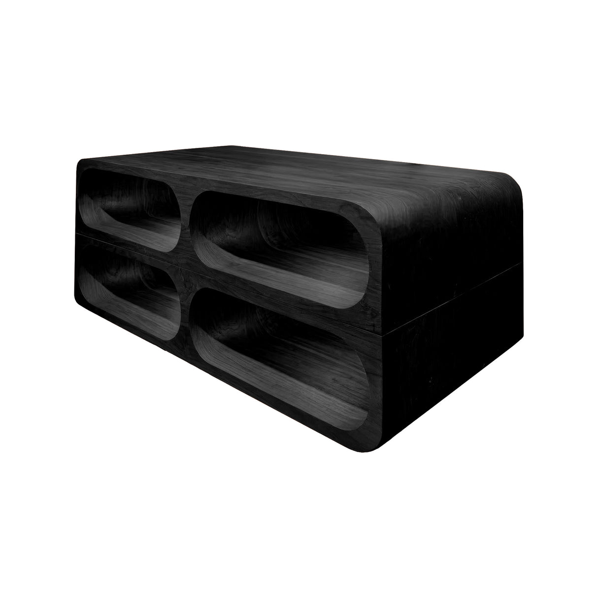 Norvex Handcrafted Solid Wood Floating Bathroom Vanity with Open Storage Black - Timberustic Floating Bathroom Vanity with Open Storage