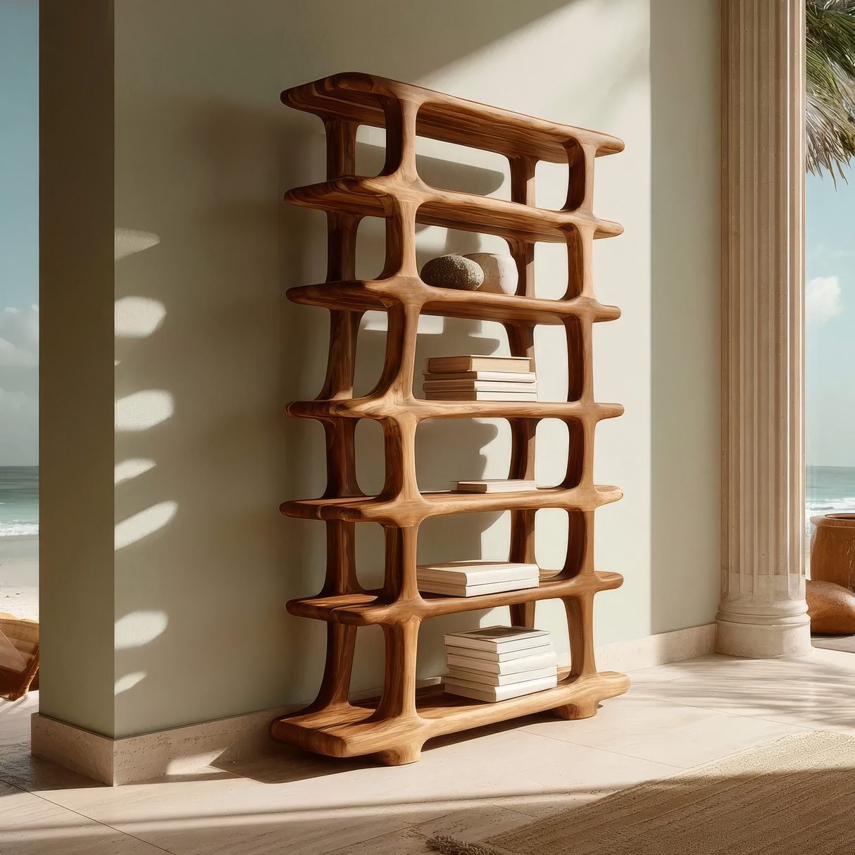 Norvian Handcrafted Solid Wood Bookshelf