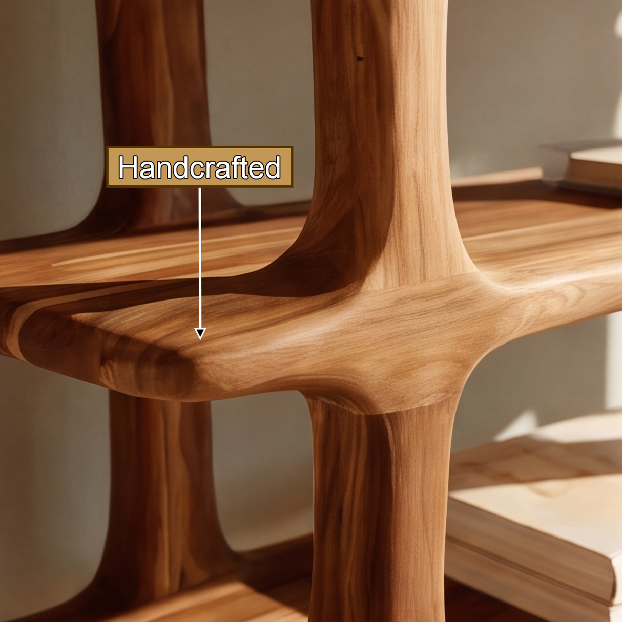 Norvian Handcrafted Solid Wood Bookshelf
