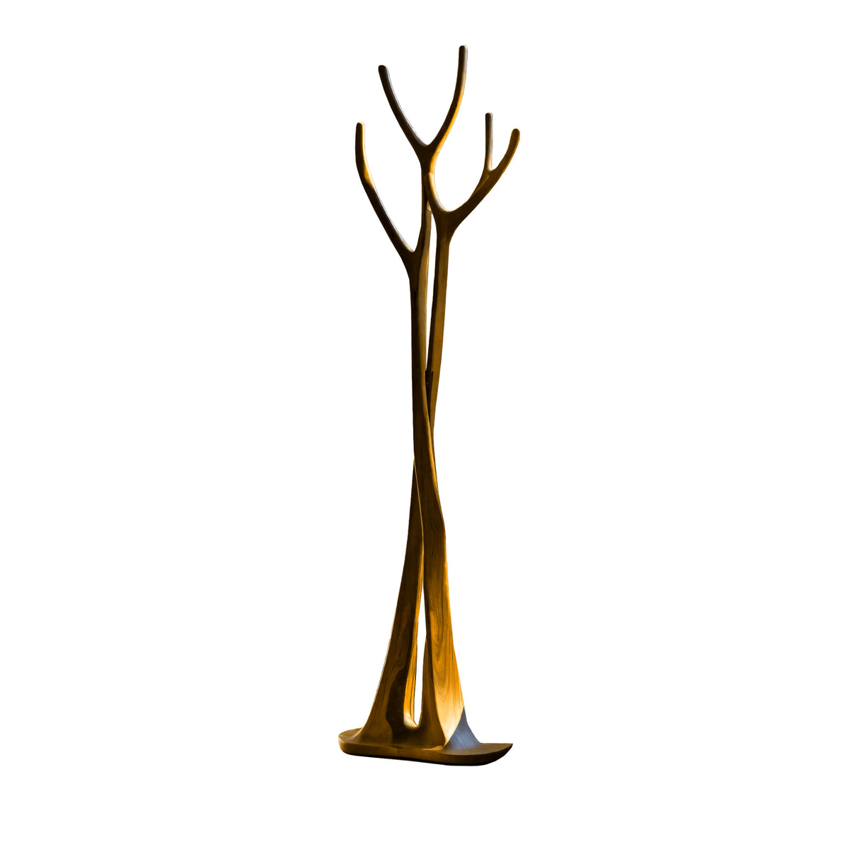 Norwyn Sculpted Solid Wood Tree Coat Rack Teak - Timberustic Tree Coat Rack