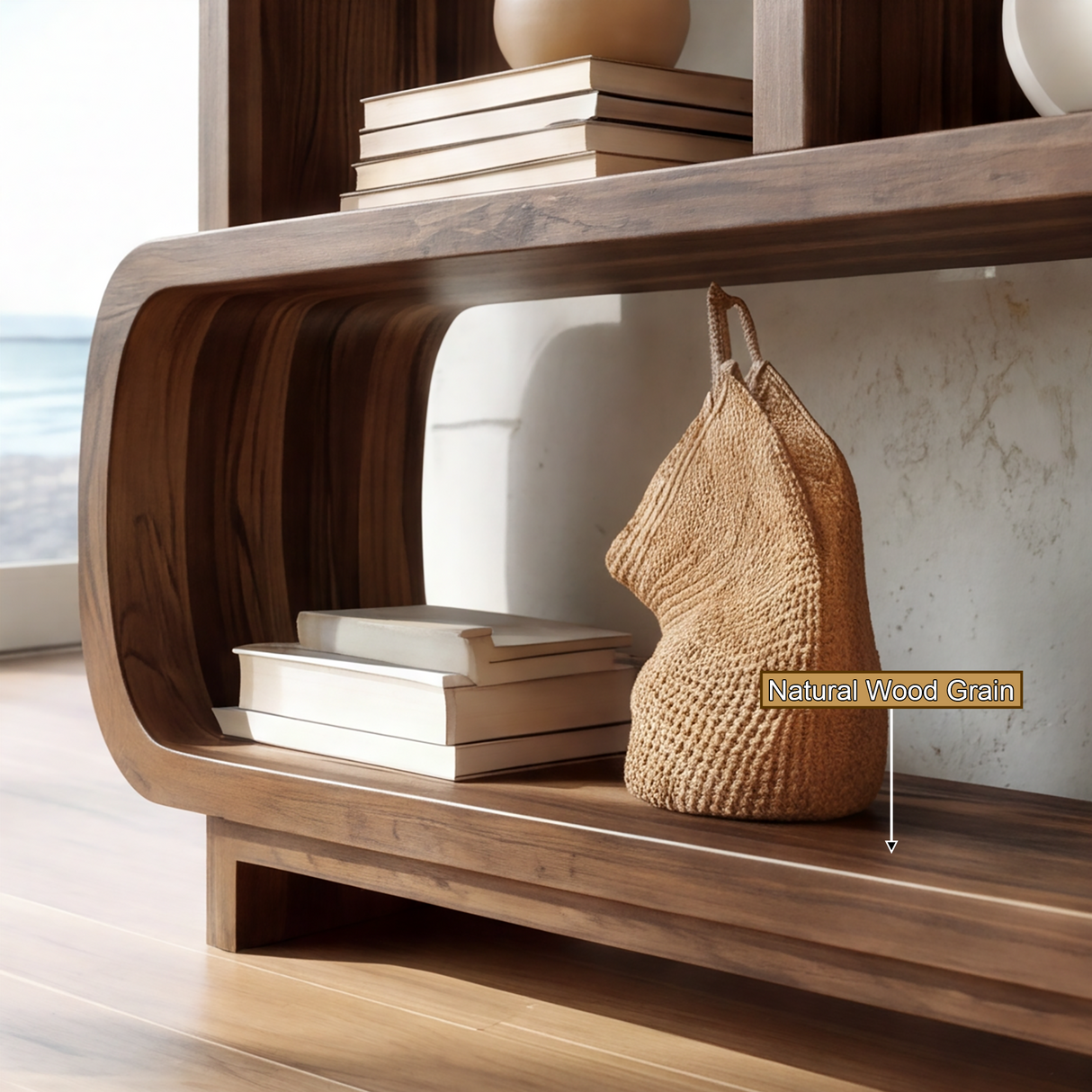 Novaryn Handcrafted Solid Wood Bookshelf - Timberustic Bookshelf