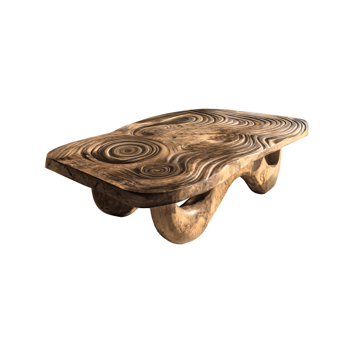 Nuvra Wave Solid Wood Coffee Table Natural Oak - Timberustic Coffee Table