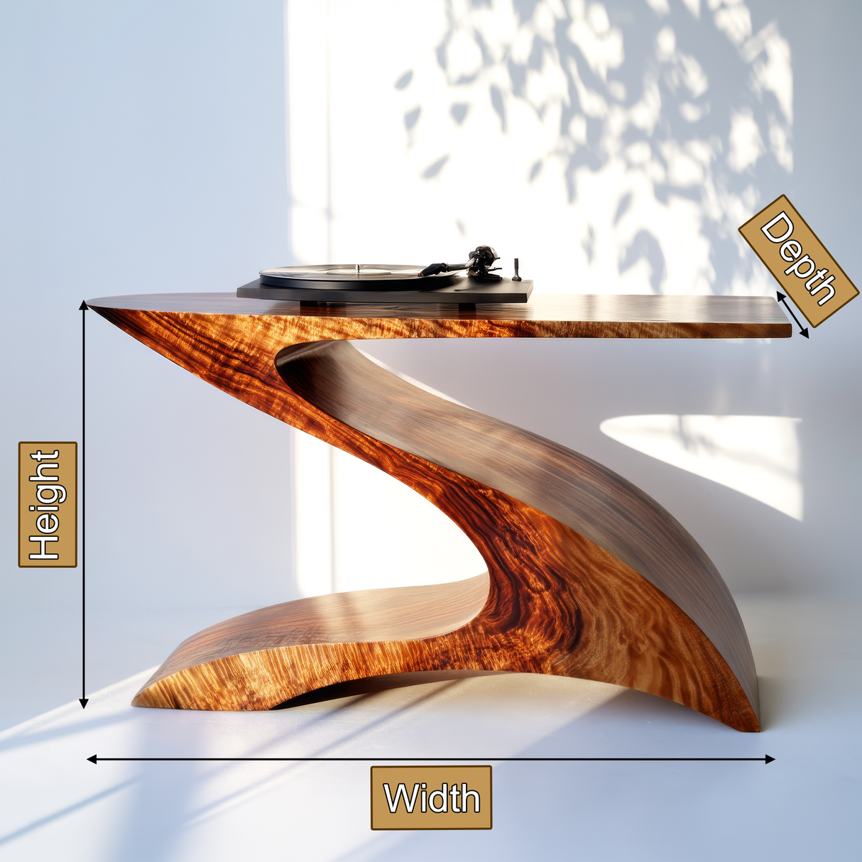Nymeris Handcrafted Solid Wood Record Player Stand SPA248410