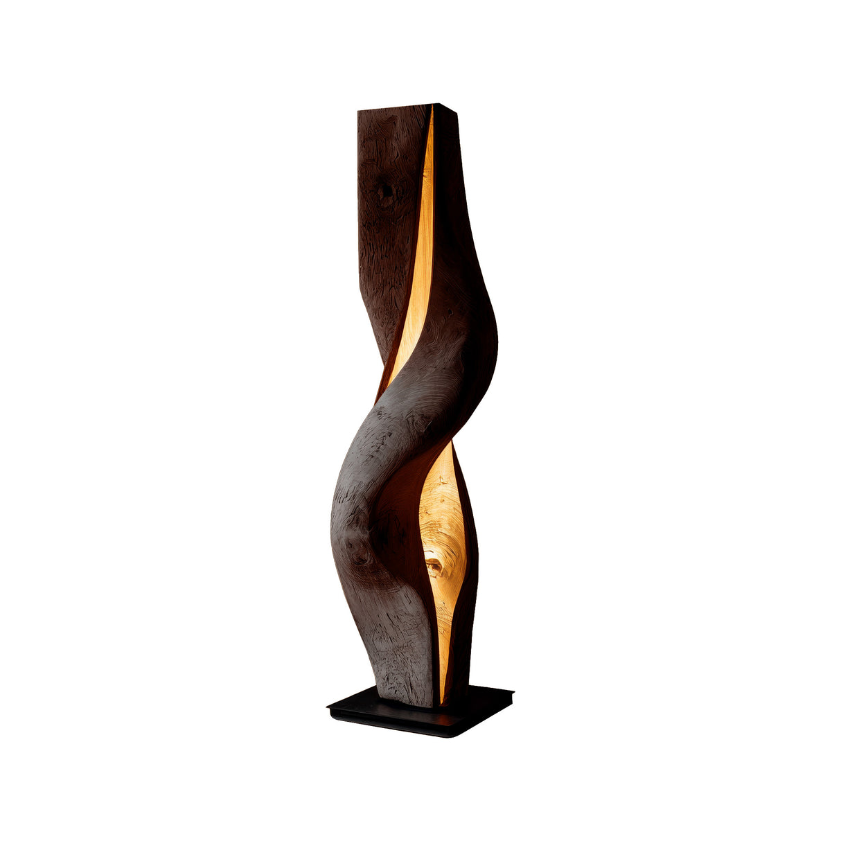 Nythera Sculpted Integrated LED Wood Floor Lamp - Timberustic Floor Lamp