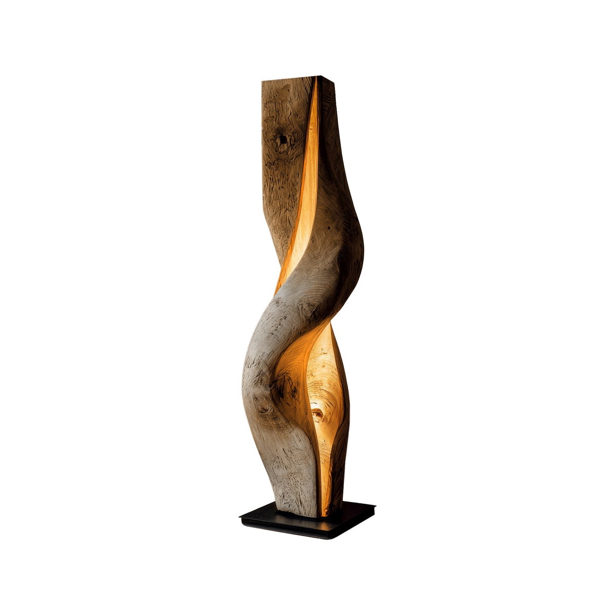 Nythera Sculpted Integrated LED Wood Floor Lamp - Timberustic Floor Lamp