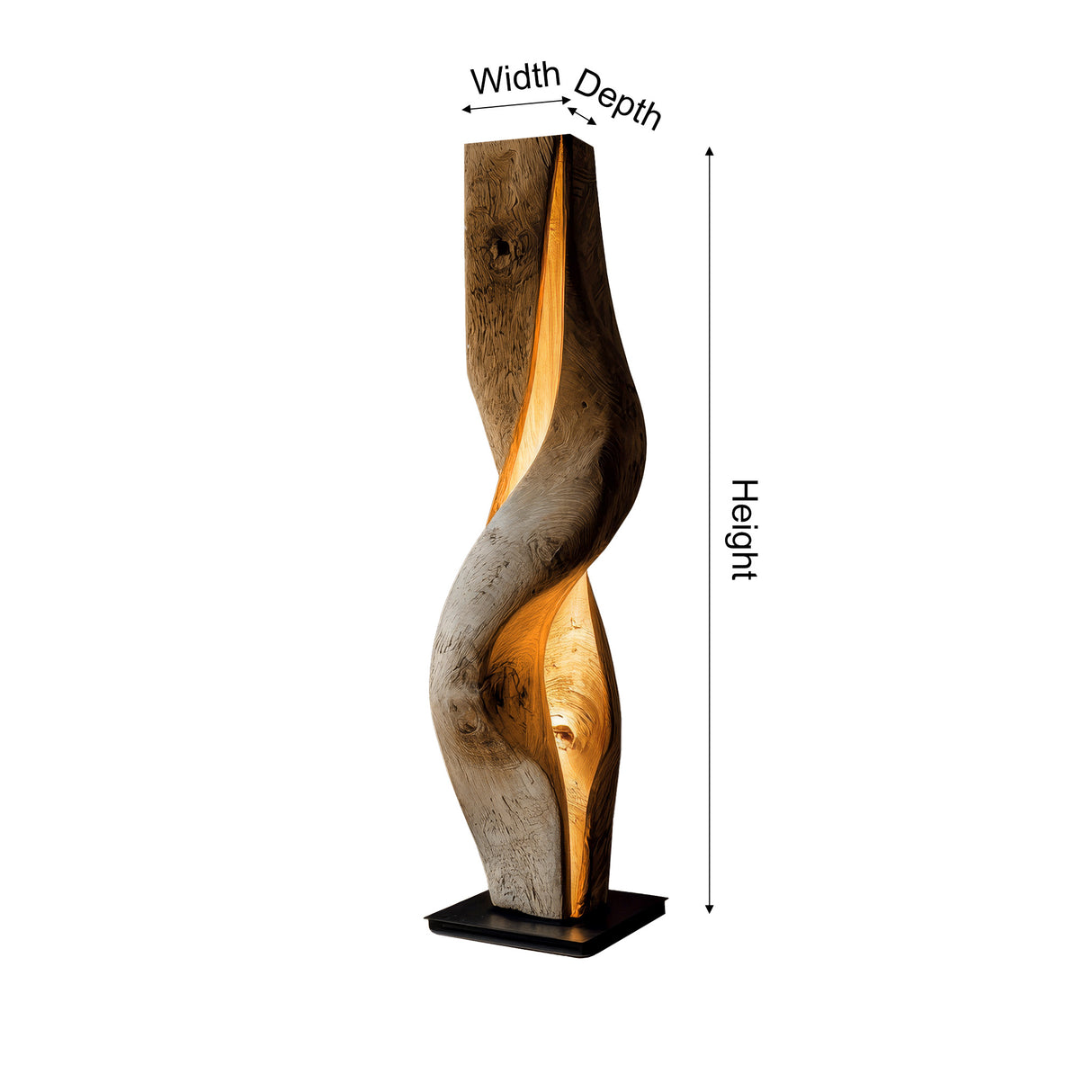 Nythera Sculpted Integrated LED Wood Floor Lamp - Timberustic Floor Lamp