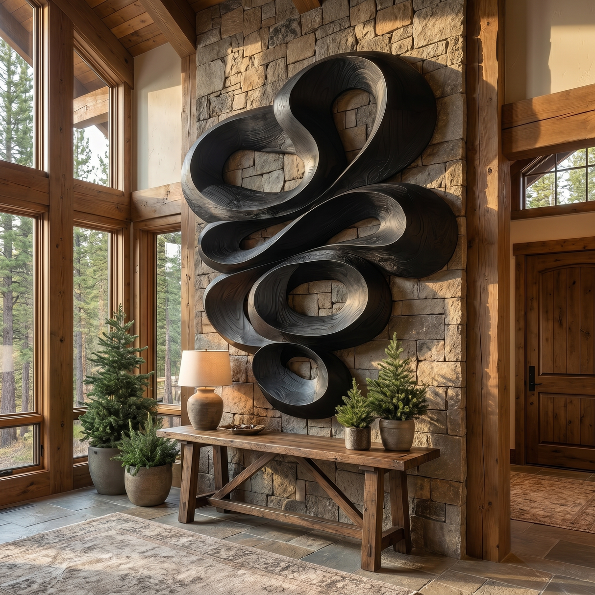 Nythera Sculpted Solid Wood Wall Art