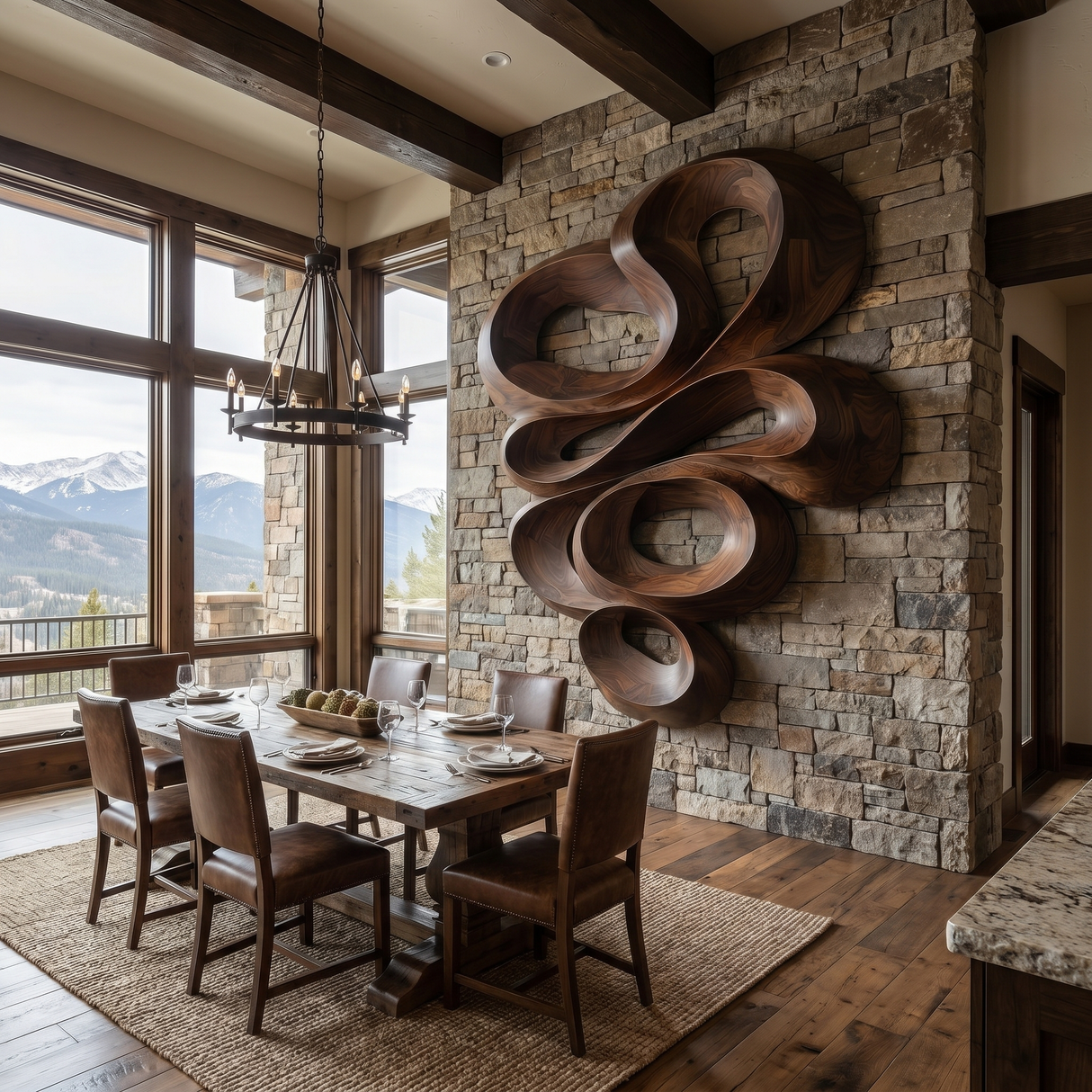 Nythera Sculpted Solid Wood Wall Art