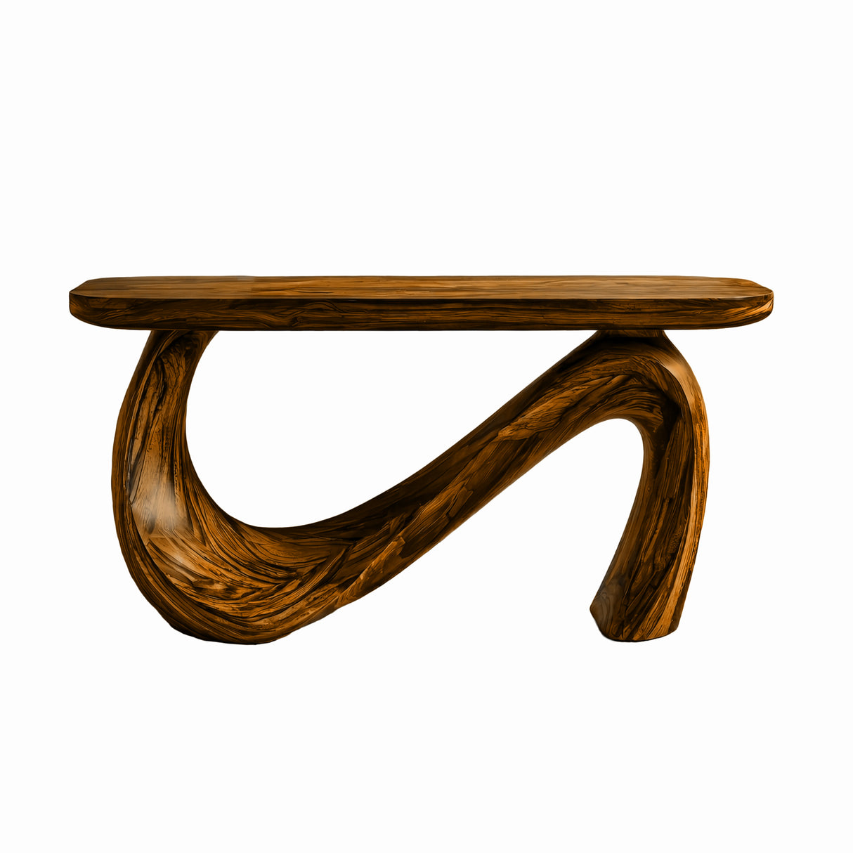 Nyverra Sculpted Solid Wood Console Table Brown - Timberustic Console Table