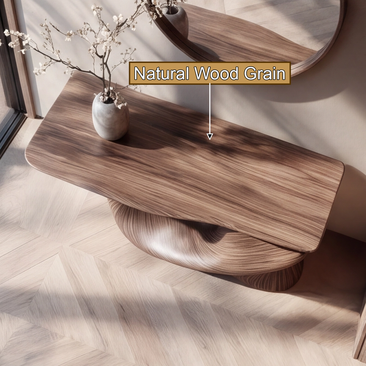 Nyvorith Sculpted Solid Wood Console Table - Timberustic Console Table