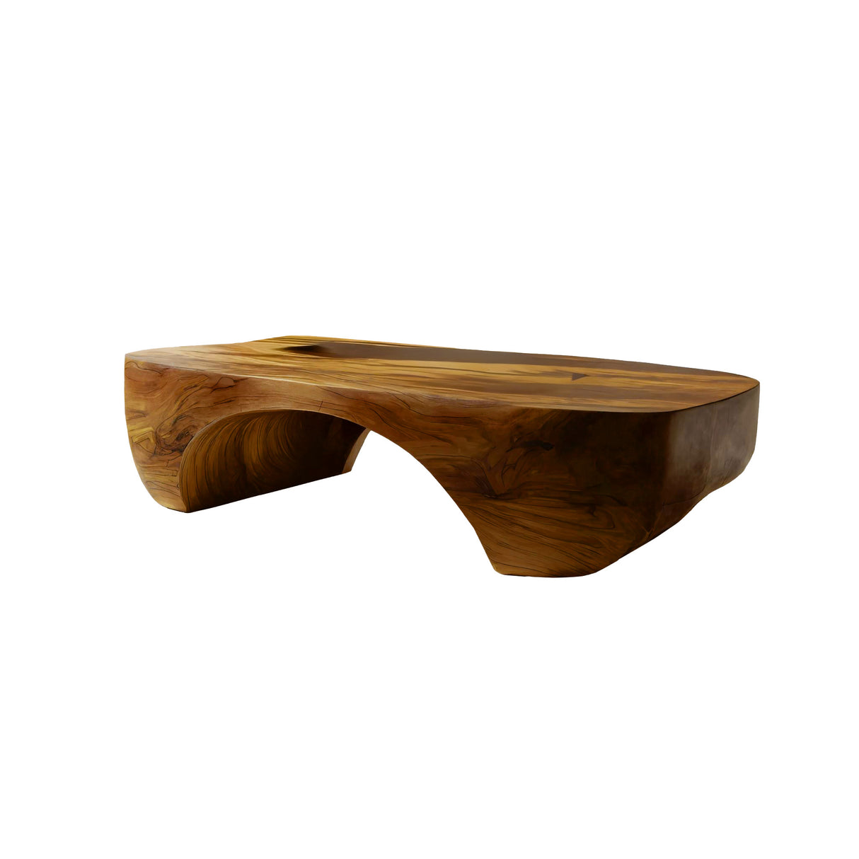 Organic Arch Solid Wood Coffee Table Japandi Contemporary Teak - Timberustic Coffee Table