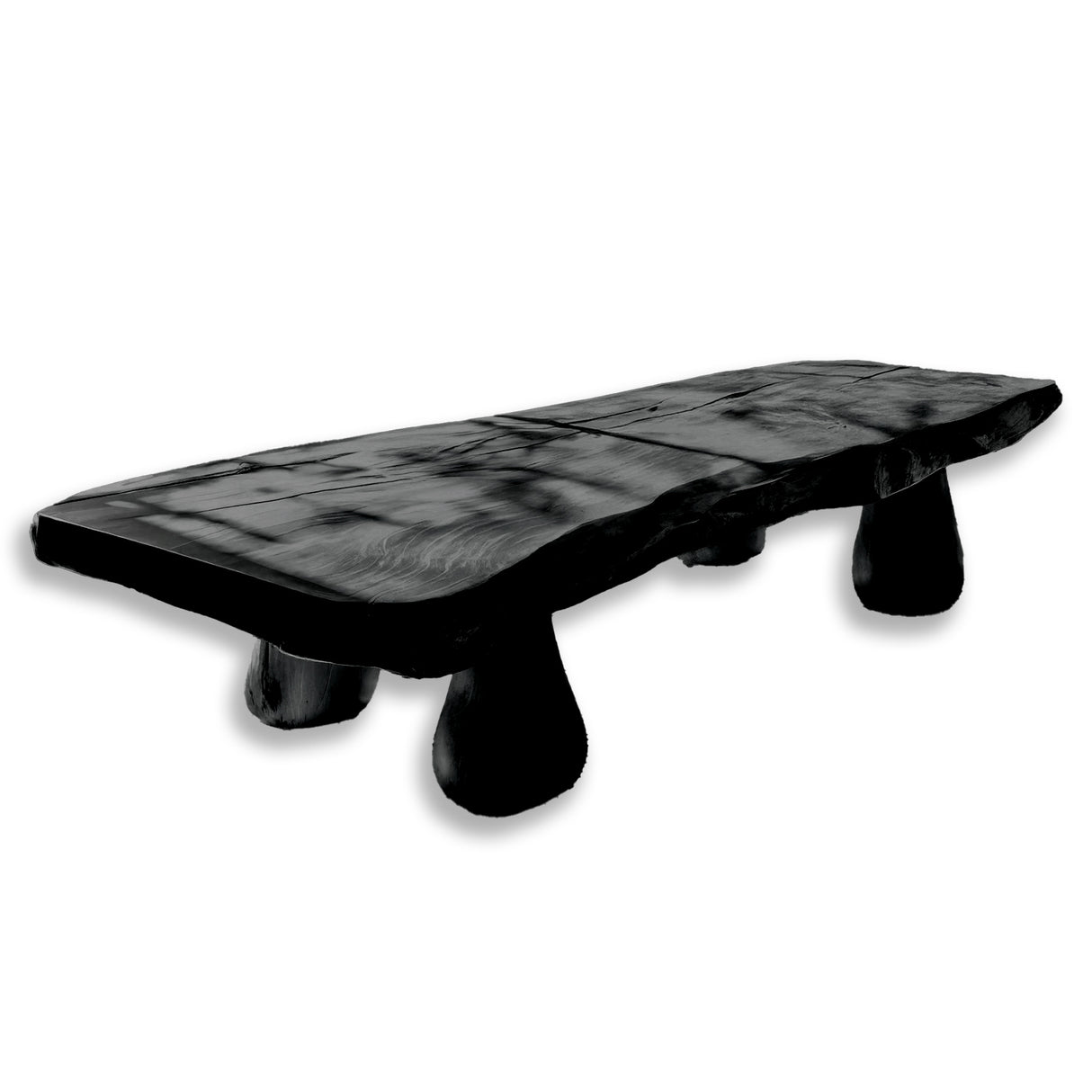 Organic Modern Solid Wood Coffee Table Black - TimbeRustic Coffee Table
