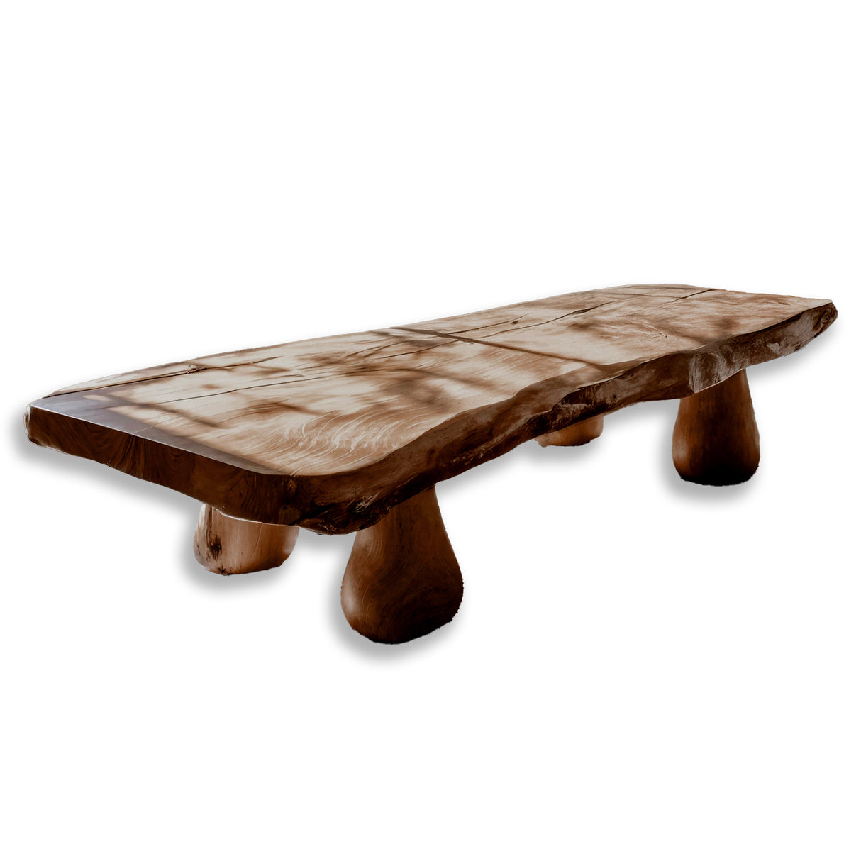 Organic Modern Solid Wood Coffee Table Dark Walnut - TimbeRustic Coffee Table