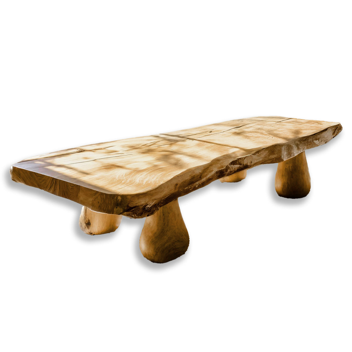 Organic Modern Solid Wood Coffee Table Teak - TimbeRustic Coffee Table